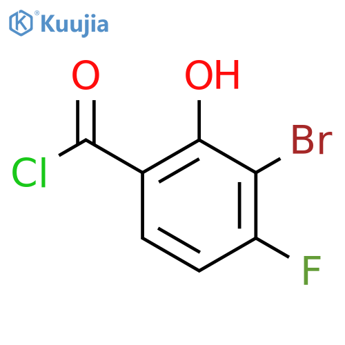 3-Bromo-4-fluoro-2-hydroxybenzoyl chloride structure