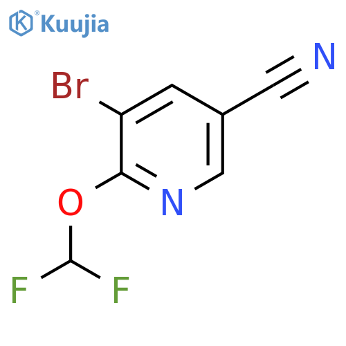5-Bromo-6-(difluoromethoxy)nicotinonitrile structure
