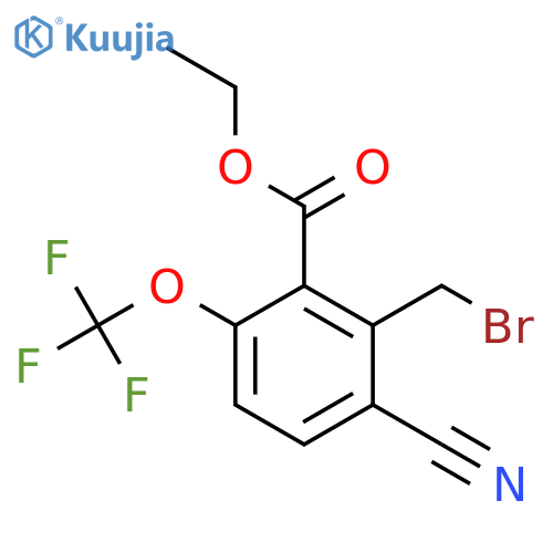 Ethyl 2-bromomethyl-3-cyano-6-(trifluoromethoxy)benzoate structure