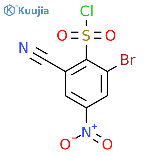 2-Bromo-6-cyano-4-nitrobenzenesulfonyl chloride structure