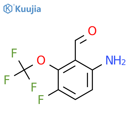 6-Amino-3-fluoro-2-(trifluoromethoxy)benzaldehyde structure