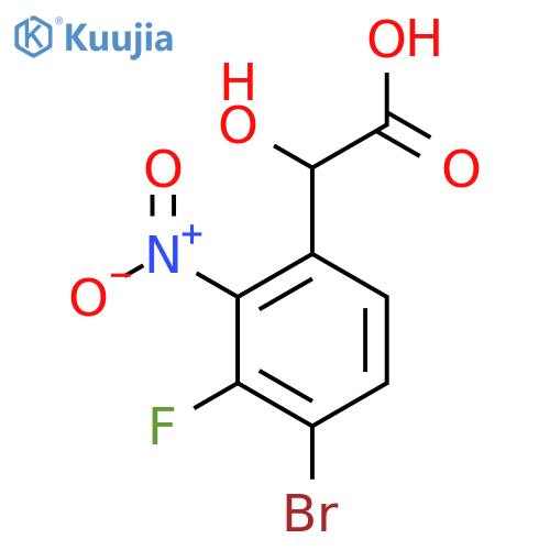 4-Bromo-3-fluoro-2-nitromandelic acid structure