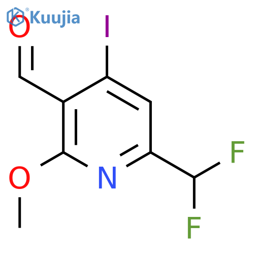 6-(Difluoromethyl)-4-iodo-2-methoxypyridine-3-carboxaldehyde structure