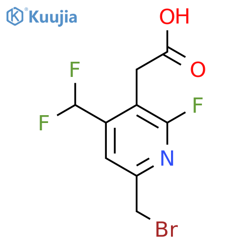 6-(Bromomethyl)-4-(difluoromethyl)-2-fluoropyridine-3-acetic acid structure