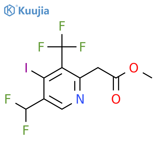 Methyl 5-(difluoromethyl)-4-iodo-3-(trifluoromethyl)pyridine-2-acetate structure