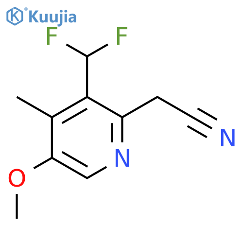3-(Difluoromethyl)-5-methoxy-4-methylpyridine-2-acetonitrile structure