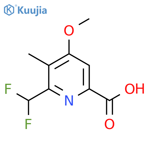 2-(Difluoromethyl)-4-methoxy-3-methylpyridine-6-carboxylic acid structure