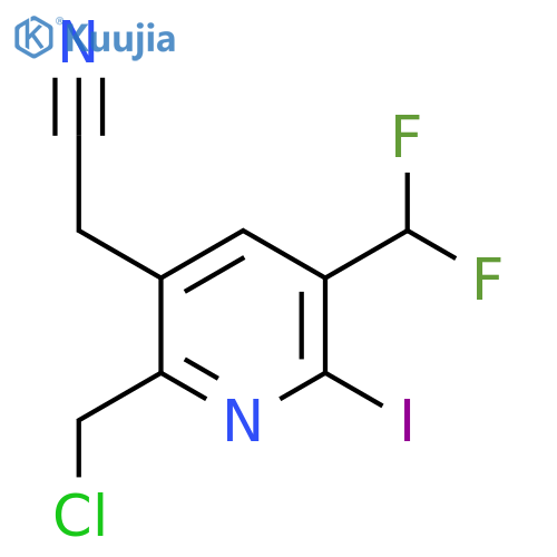 2-(Chloromethyl)-5-(difluoromethyl)-6-iodopyridine-3-acetonitrile structure