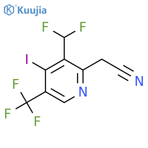 3-(Difluoromethyl)-4-iodo-5-(trifluoromethyl)pyridine-2-acetonitrile structure