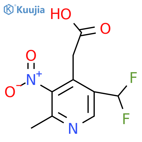 5-(Difluoromethyl)-2-methyl-3-nitropyridine-4-acetic acid structure