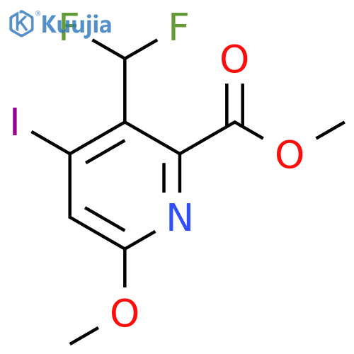 Methyl 3-(difluoromethyl)-4-iodo-6-methoxypyridine-2-carboxylate structure