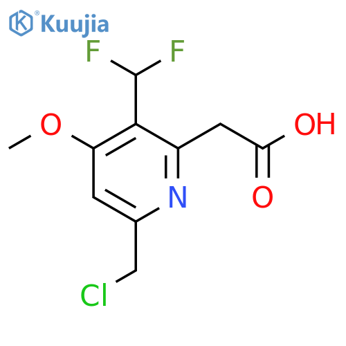 6-(Chloromethyl)-3-(difluoromethyl)-4-methoxypyridine-2-acetic acid structure