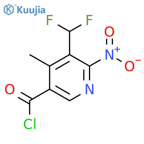 3-(Difluoromethyl)-4-methyl-2-nitropyridine-5-carbonyl chloride structure