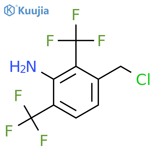 3-Amino-2,4-bis(trifluoromethyl)benzyl chloride structure