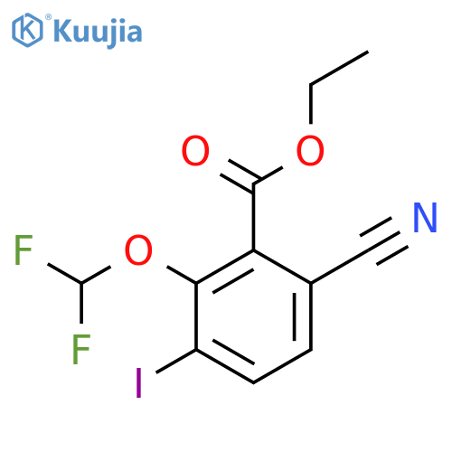 Ethyl 6-cyano-2-difluoromethoxy-3-iodobenzoate structure