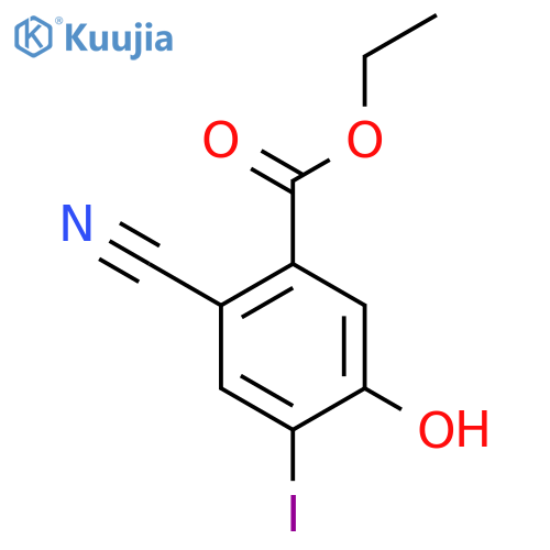 Ethyl 2-cyano-5-hydroxy-4-iodobenzoate structure
