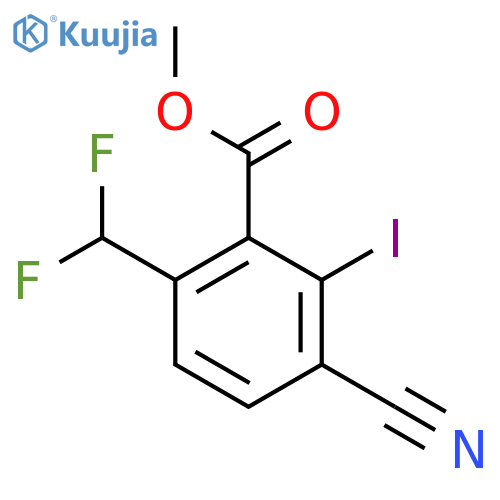 Methyl 3-cyano-6-difluoromethyl-2-iodobenzoate structure