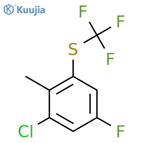 2-Chloro-4-fluoro-6-(trifluoromethylthio)toluene structure