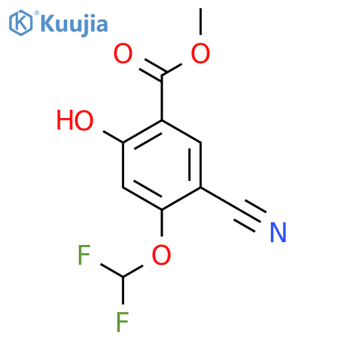 Methyl 5-cyano-4-difluoromethoxy-2-hydroxybenzoate structure