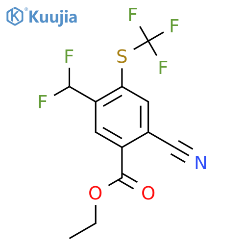 Ethyl 2-cyano-5-difluoromethyl-4-(trifluoromethylthio)benzoate structure