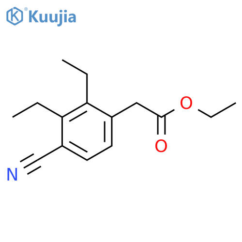 Ethyl 4-cyano-2,3-diethylphenylacetate structure