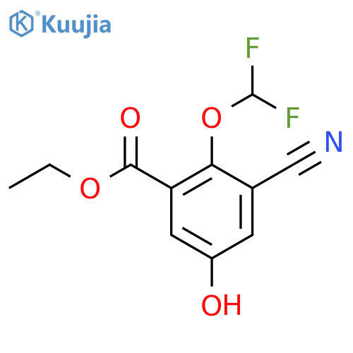 Ethyl 3-cyano-2-difluoromethoxy-5-hydroxybenzoate structure