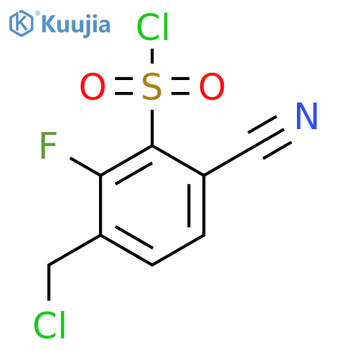 3-Chloromethyl-6-cyano-2-fluorobenzenesulfonyl chloride structure