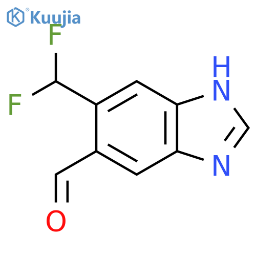 6-Difluoromethyl-5-formyl-1H-benzimidazole structure