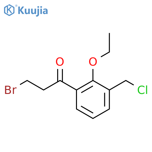 3-Bromo-1-(3-(chloromethyl)-2-ethoxyphenyl)propan-1-one structure