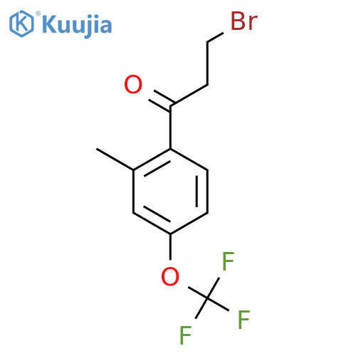 2-(3-Bromopropanoyl)-5-(trifluoromethoxy)toluene structure