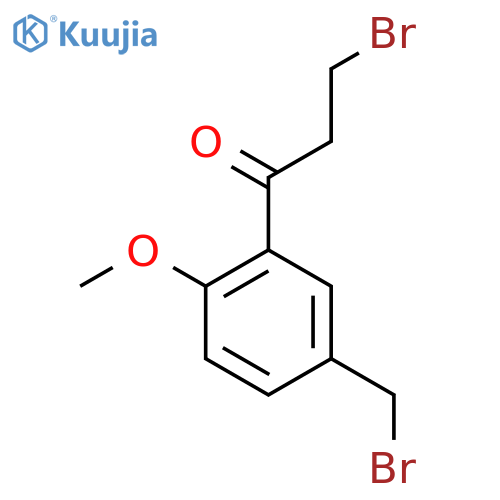 3-Bromo-1-(5-(bromomethyl)-2-methoxyphenyl)propan-1-one structure