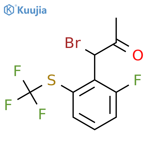 1-Bromo-1-(2-fluoro-6-(trifluoromethylthio)phenyl)propan-2-one structure