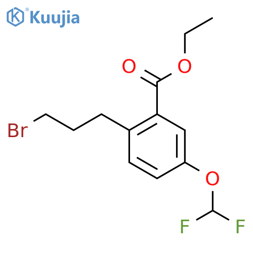 Ethyl 2-(3-bromopropyl)-5-(difluoromethoxy)benzoate structure