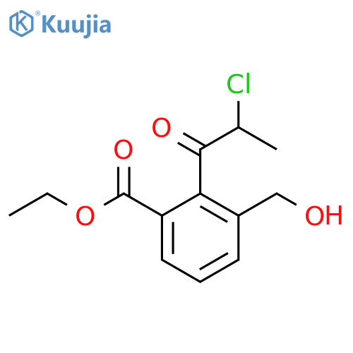 Ethyl 2-(2-chloropropanoyl)-3-(hydroxymethyl)benzoate structure