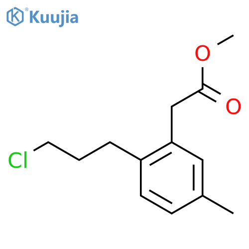 Methyl 2-(3-chloropropyl)-5-methylphenylacetate structure