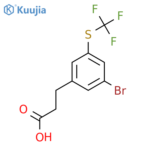 3-(3-Bromo-5-(trifluoromethylthio)phenyl)propanoic acid structure
