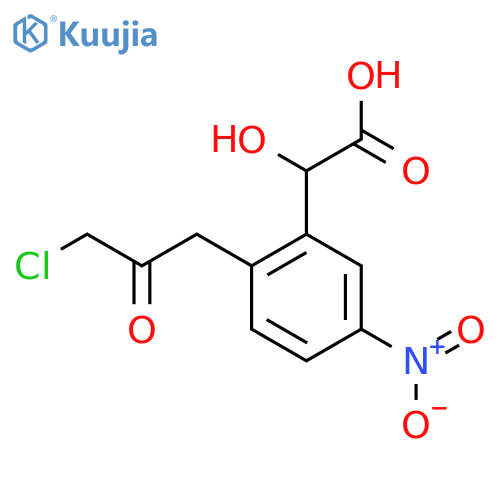 2-(3-Chloro-2-oxopropyl)-5-nitromandelic acid structure