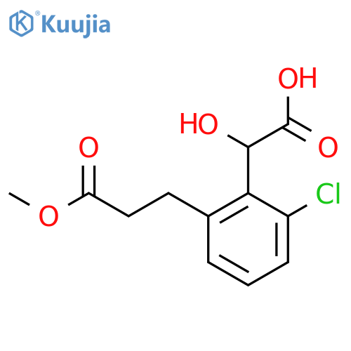 2-Chloro-6-(3-methoxy-3-oxopropyl)mandelic acid structure