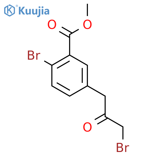 Methyl 2-bromo-5-(3-bromo-2-oxopropyl)benzoate structure