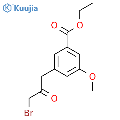 Ethyl 3-(3-bromo-2-oxopropyl)-5-methoxybenzoate structure
