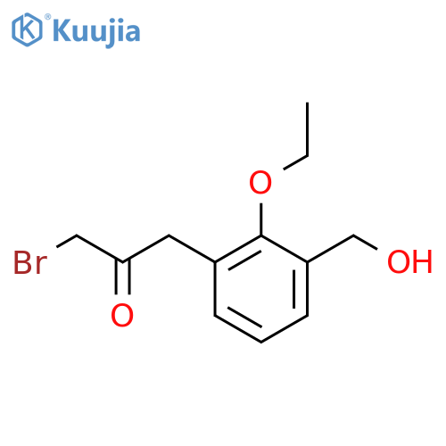 1-Bromo-3-(2-ethoxy-3-(hydroxymethyl)phenyl)propan-2-one structure