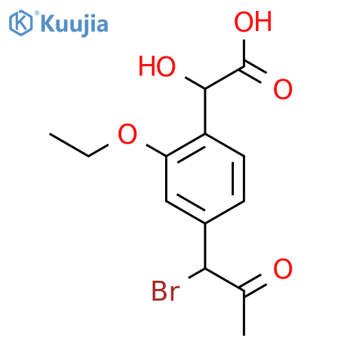 4-(1-Bromo-2-oxopropyl)-2-ethoxymandelic acid structure
