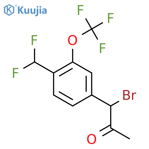1-Bromo-1-(4-(difluoromethyl)-3-(trifluoromethoxy)phenyl)propan-2-one structure