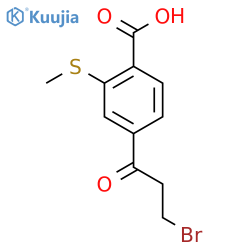 4-(3-Bromopropanoyl)-2-(methylthio)benzoic acid structure