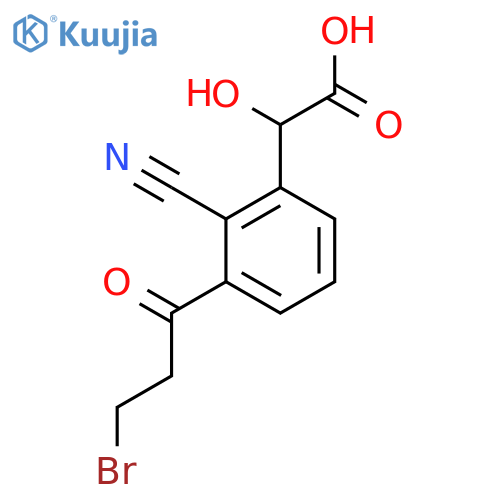 3-(3-Bromopropanoyl)-2-cyanomandelic acid structure