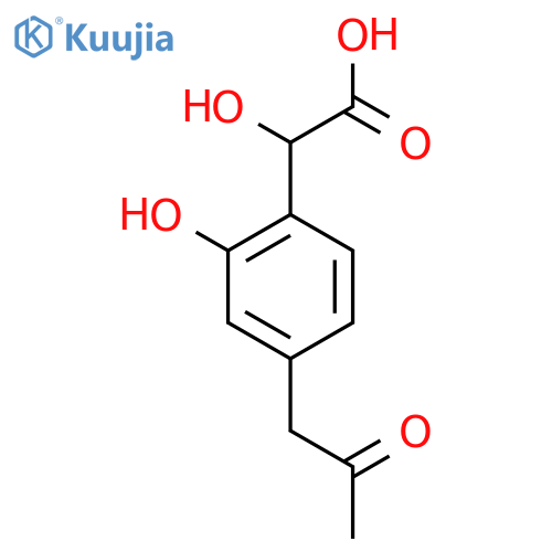 2-Hydroxy-4-(2-oxopropyl)mandelic acid structure