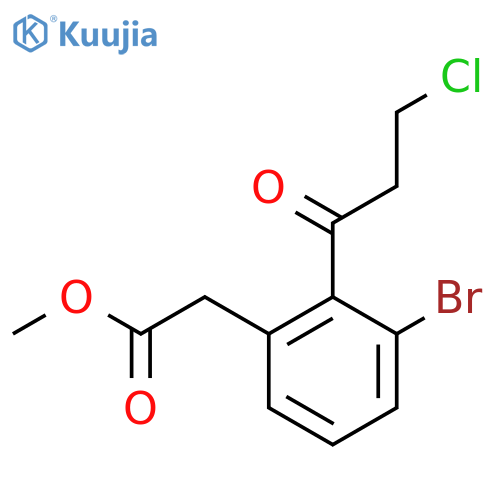Methyl 3-bromo-2-(3-chloropropanoyl)phenylacetate structure