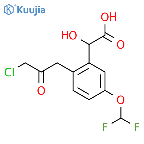 2-(3-Chloro-2-oxopropyl)-5-(difluoromethoxy)mandelic acid structure
