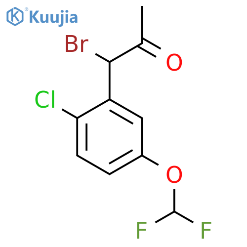 1-Bromo-1-(2-chloro-5-(difluoromethoxy)phenyl)propan-2-one structure