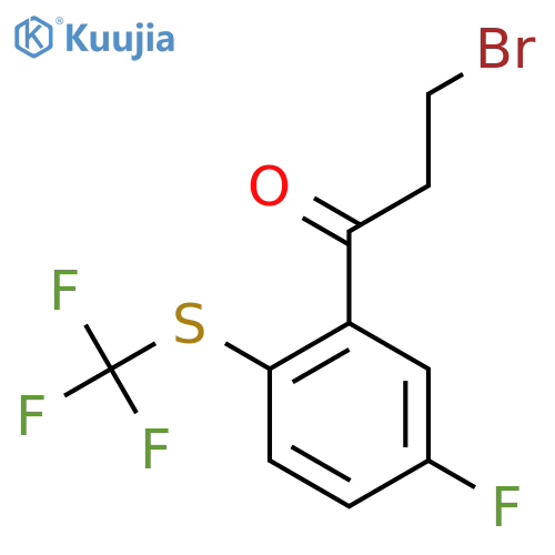 3-Bromo-1-(5-fluoro-2-(trifluoromethylthio)phenyl)propan-1-one structure
